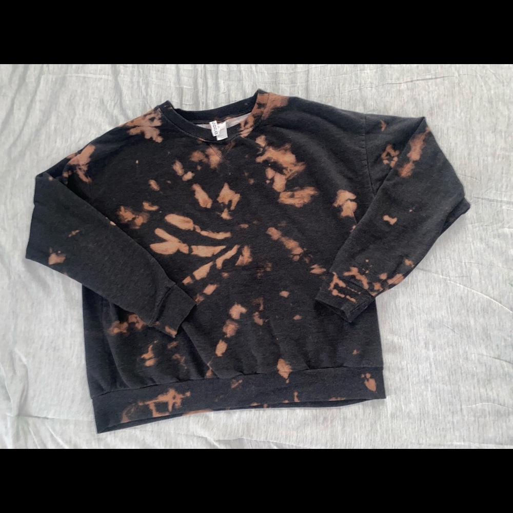 Bleached dye (by me) on Hoodie